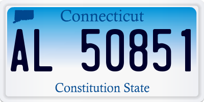 CT license plate AL50851
