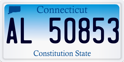CT license plate AL50853