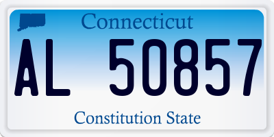 CT license plate AL50857