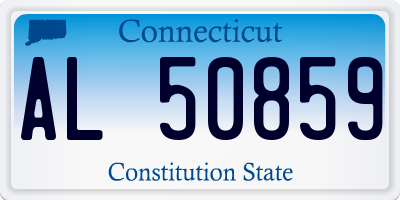 CT license plate AL50859