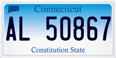CT license plate AL50867