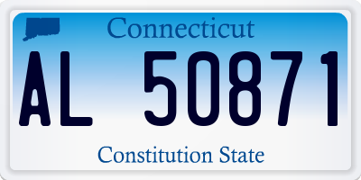 CT license plate AL50871