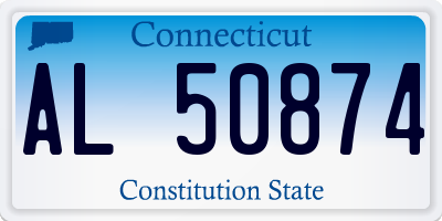 CT license plate AL50874