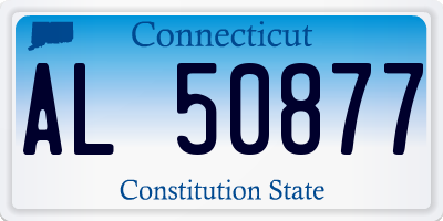 CT license plate AL50877