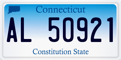 CT license plate AL50921
