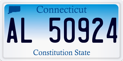 CT license plate AL50924