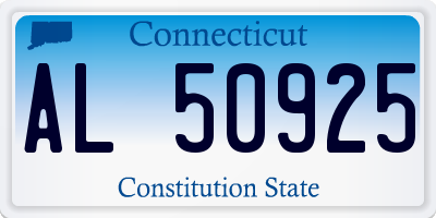 CT license plate AL50925