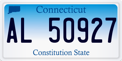 CT license plate AL50927