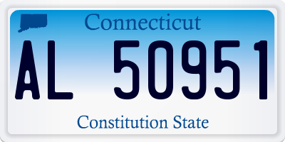 CT license plate AL50951