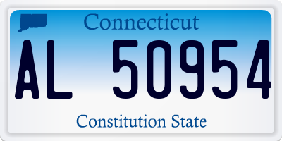 CT license plate AL50954