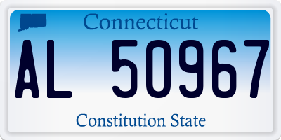 CT license plate AL50967