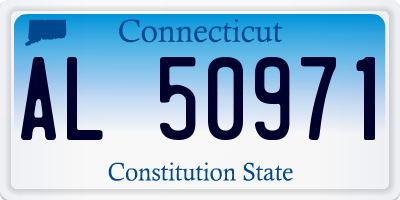 CT license plate AL50971
