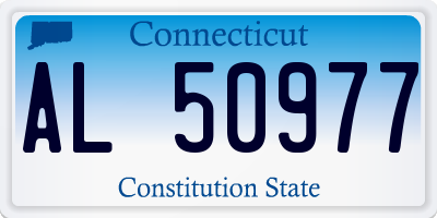 CT license plate AL50977