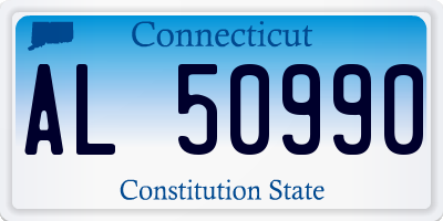 CT license plate AL50990