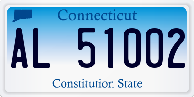 CT license plate AL51002