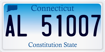 CT license plate AL51007