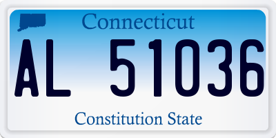 CT license plate AL51036