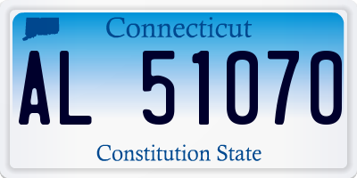 CT license plate AL51070