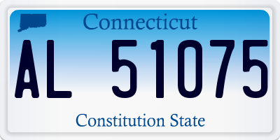 CT license plate AL51075