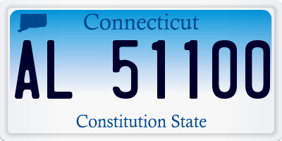 CT license plate AL51100