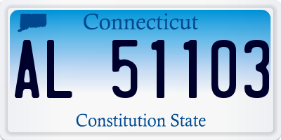 CT license plate AL51103