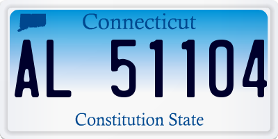 CT license plate AL51104