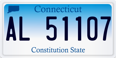 CT license plate AL51107