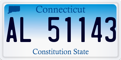 CT license plate AL51143