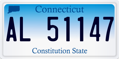 CT license plate AL51147