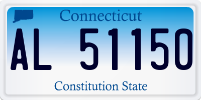 CT license plate AL51150