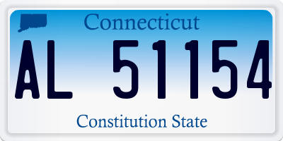 CT license plate AL51154