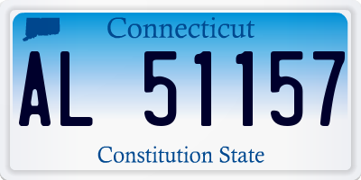 CT license plate AL51157