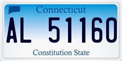 CT license plate AL51160