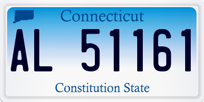 CT license plate AL51161