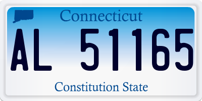 CT license plate AL51165