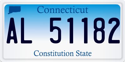 CT license plate AL51182
