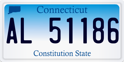 CT license plate AL51186