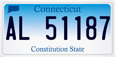 CT license plate AL51187