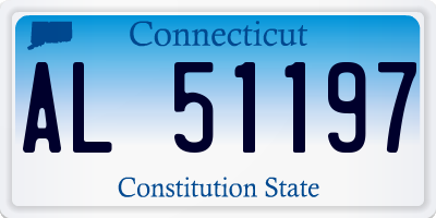 CT license plate AL51197