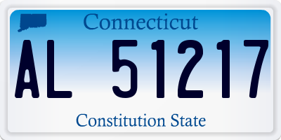 CT license plate AL51217