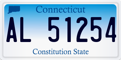 CT license plate AL51254