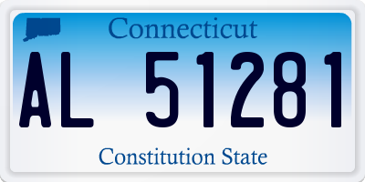 CT license plate AL51281