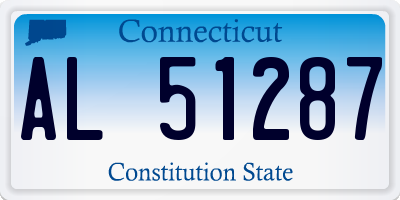 CT license plate AL51287
