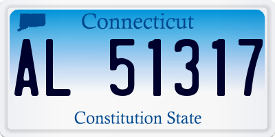 CT license plate AL51317