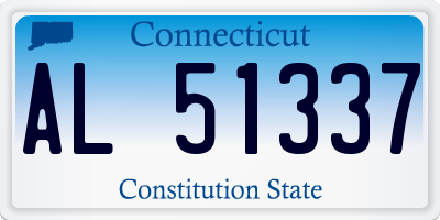 CT license plate AL51337
