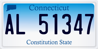 CT license plate AL51347