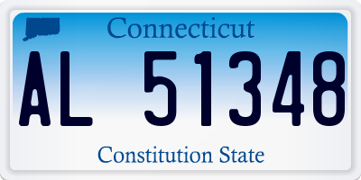 CT license plate AL51348