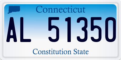 CT license plate AL51350