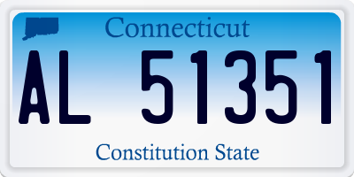 CT license plate AL51351