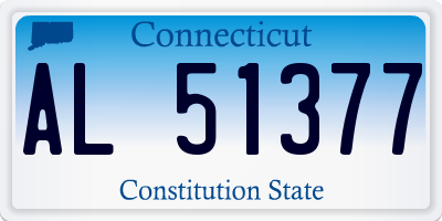 CT license plate AL51377